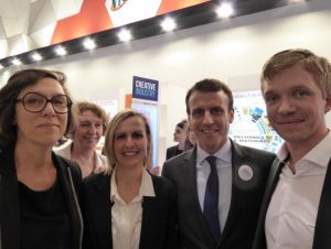 Le ministre de l’Economie, de l’Industrie et du Numérique Emmanuel Macron lors de sa visite mardi 26 avril