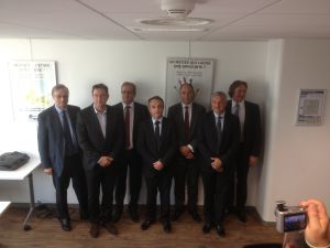 Jacques Blanchet, Président de la FFB Région Rhône-Alpes et les Présidents des Fédérations départementales du BTP